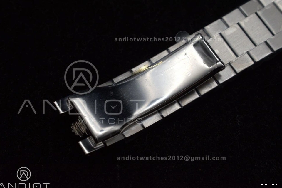 A Weight Crystal Black Dial 40 GSF on Bracelet SS Gain DayDate 718 President Bright 1002